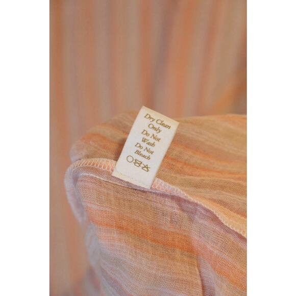 Christy Dawn Riley Maxi Coverup Dress In Salmon Stripe XS Bohemian Beach Gauze - Picture 8 of 16